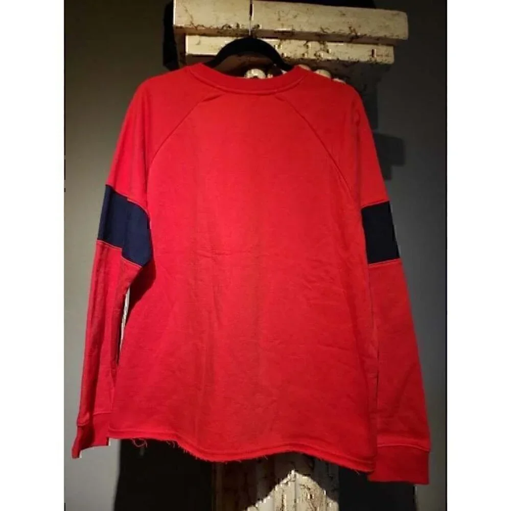 Colorado Rockies Vintage Brand NHL Hockey Crew Neck Red Black Sweatshirt - Picture 2 of 3